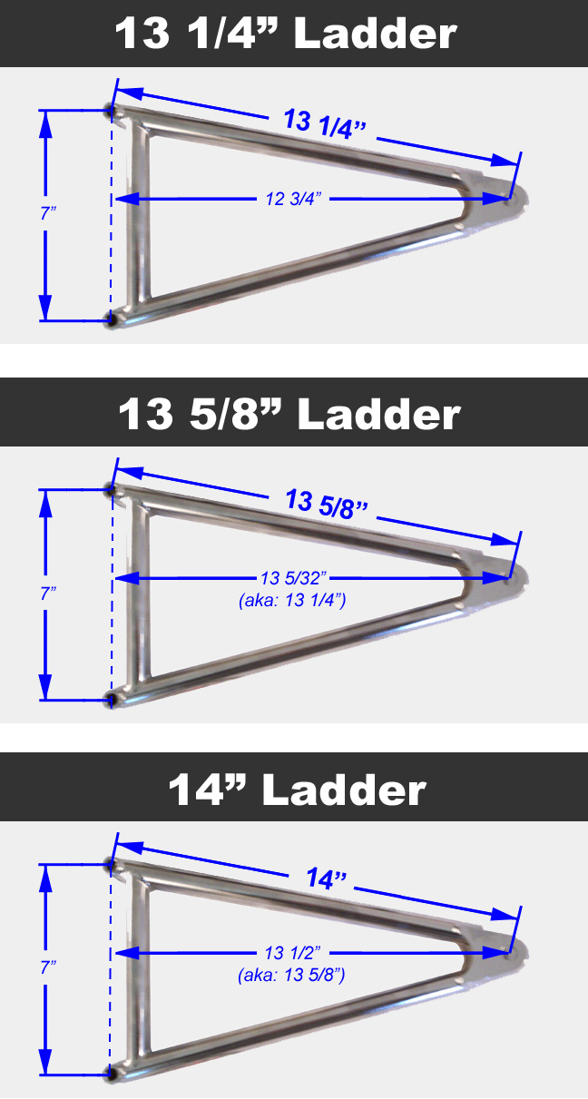 Jacobs Ladder - 13-1/4 in Long - Hardware Included - Titanium